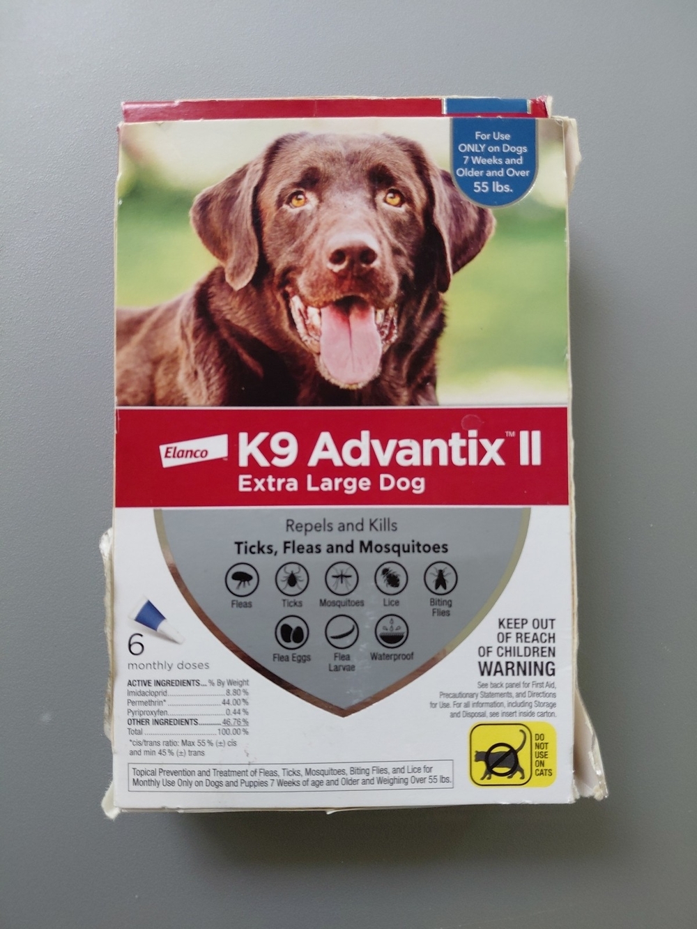 K9 Advantix II Extra Large Dog Flea & Tick Treatment - Brown Packaging
